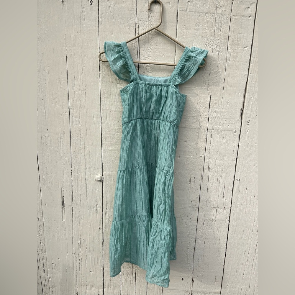 Love Squared Green Ruffle Sleeve Dress